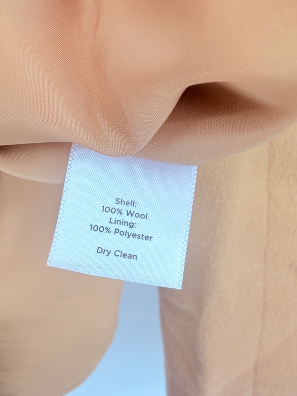 Talbots Wool Bow Jacket Size 12 Camel Tan Blazer Cropped Coat Quiet Luxury - Picture 4 of 5